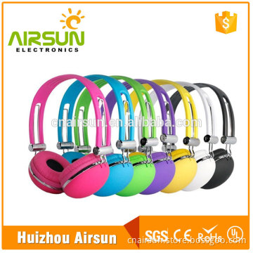 Factory price Colorful popular Stereo Wired Headphone with 1 year warranty